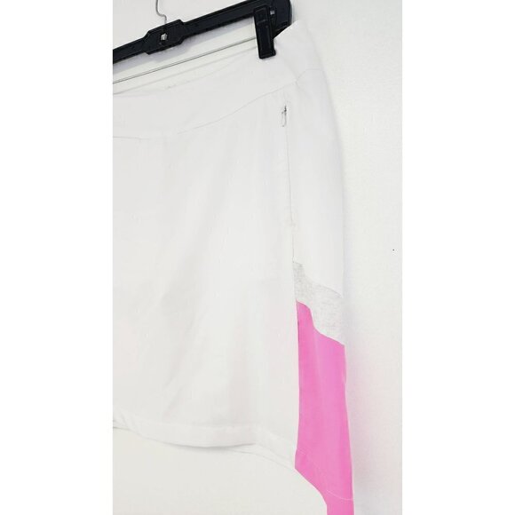 Antigua Kudos White & Hot Pink Sporty Golf Skort 2 - Picture 2 of 8